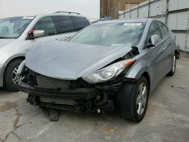 KMHDH4AE9DU718460 - 2013 HYUNDAI ELANTRA GL GRAY photo 2