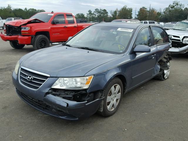 5NPET46C09H496228 - 2009 HYUNDAI SONATA GLS BLUE photo 2