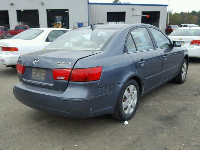 5NPET46C09H496228 - 2009 HYUNDAI SONATA GLS BLUE photo 4