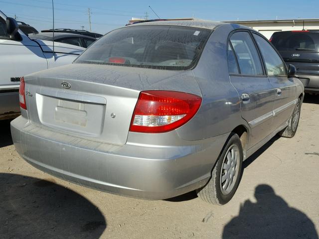 KNADC125556361524 - 2005 KIA RIO SILVER photo 4