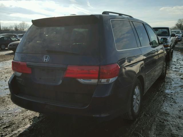 5FNRL38718B067477 - 2008 HONDA ODYSSEY EX BLUE photo 4