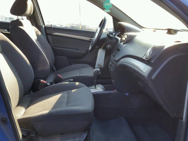 KL1TD56648B042074 - 2008 CHEVROLET AVEO BASE ლურჯი ფოტო 5