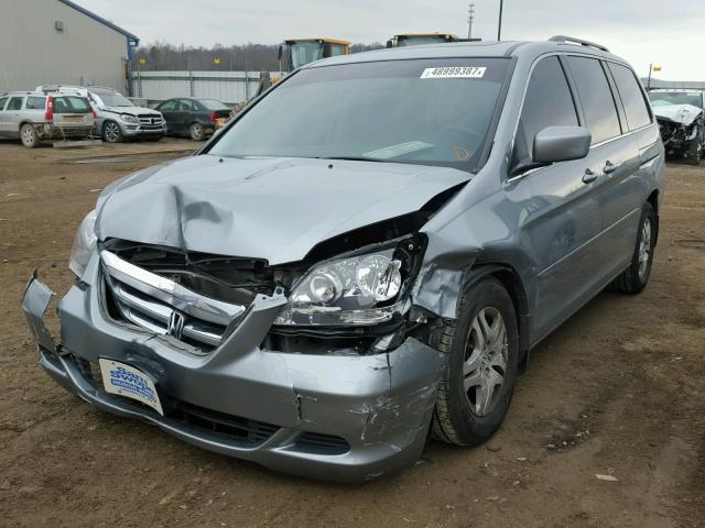 5FNRL38727B125885 - 2007 HONDA ODYSSEY EX GRAY photo 2