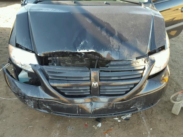 1D4GP45R67B112621 - 2007 DODGE CARAVAN SX BLACK photo 7