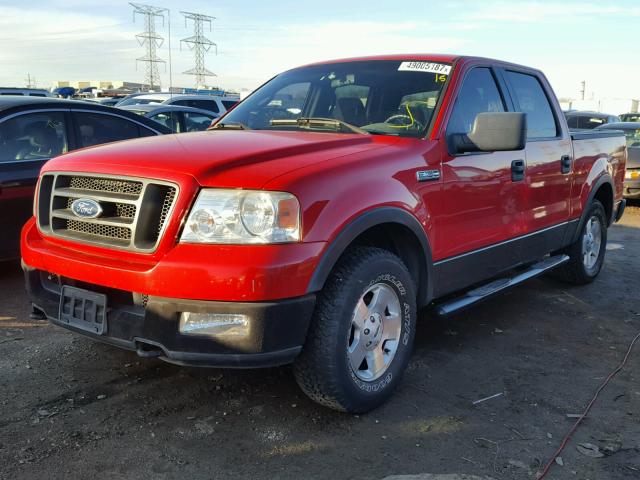 1FTPW14554KD19381 - 2004 FORD F150 SUPER RED photo 2