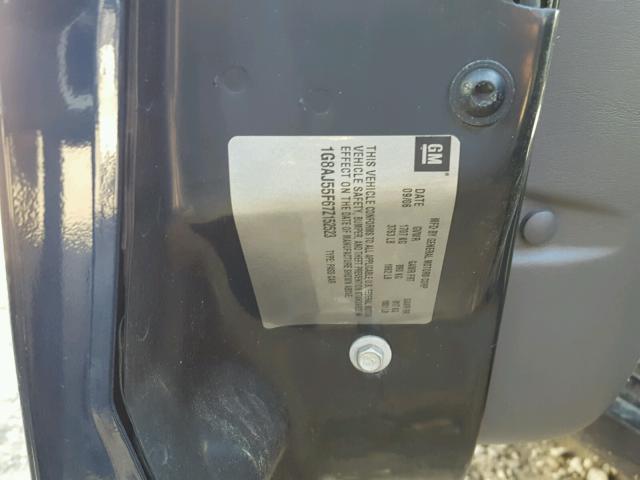 1G8AJ55F67Z152523 - 2007 SATURN ION LEVEL BLUE photo 10