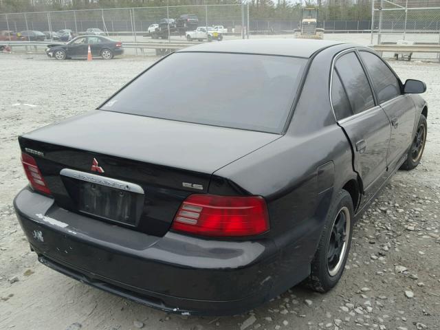 4A3AA46G2YE168375 - 2000 MITSUBISHI GALANT ES BLACK photo 4