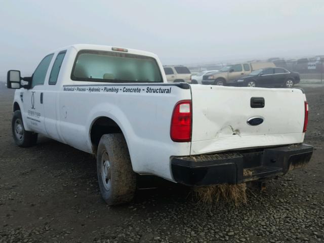 1FTSX20538EB07053 - 2008 FORD F250 SUPER WHITE photo 3