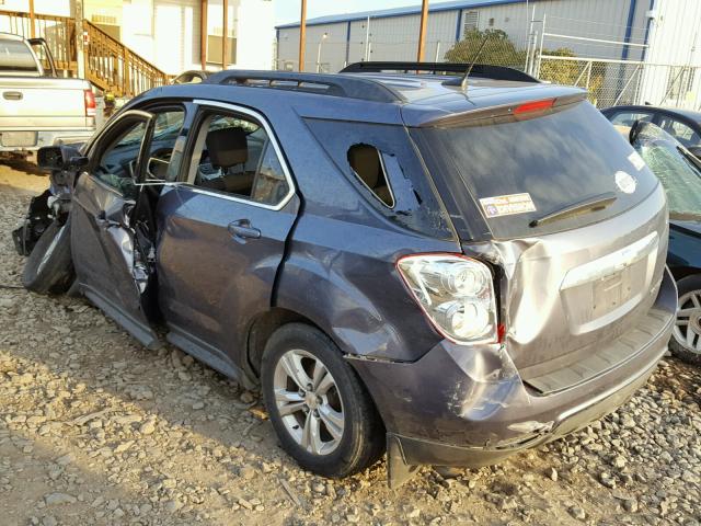 2GNALDEKXD6346039 - 2013 CHEVROLET EQUINOX LT BLUE photo 3