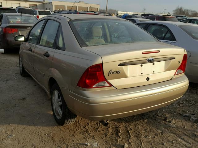 1FAFP34P02W338891 - 2002 FORD FOCUS SE GOLD photo 3