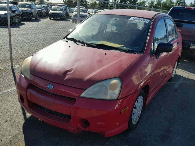 JS2RA61S945200719 - 2004 SUZUKI AERIO S RED photo 2