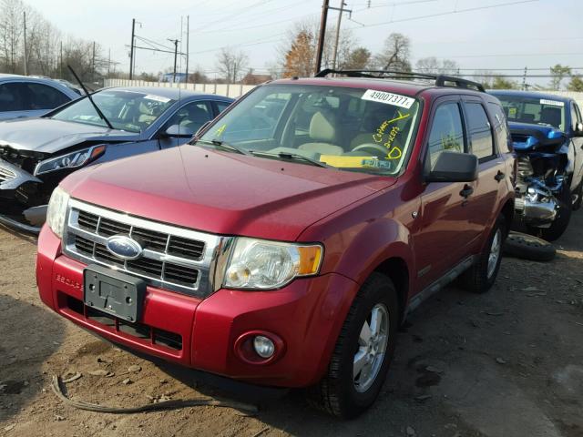 1FMCU93168KA39116 - 2008 FORD ESCAPE XLT RED photo 2