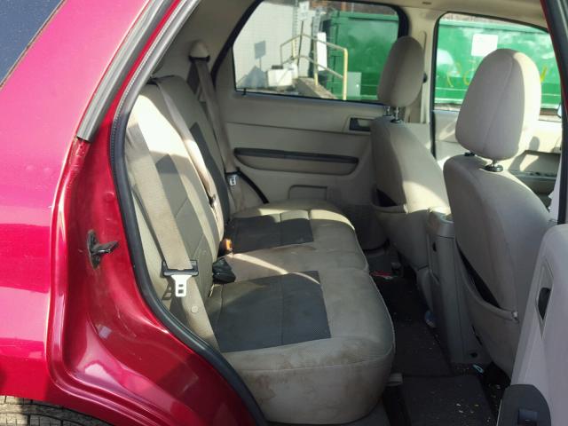 1FMCU93168KA39116 - 2008 FORD ESCAPE XLT RED photo 6