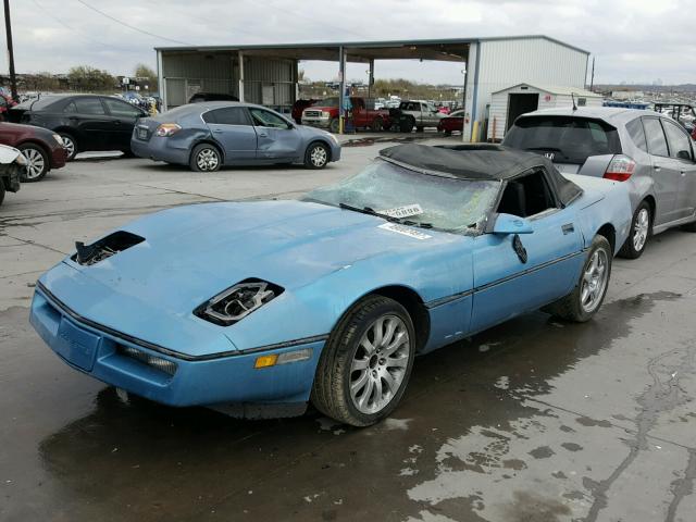 1G1YY3183J5110815 - 1988 CHEVROLET CORVETTE BLUE photo 2