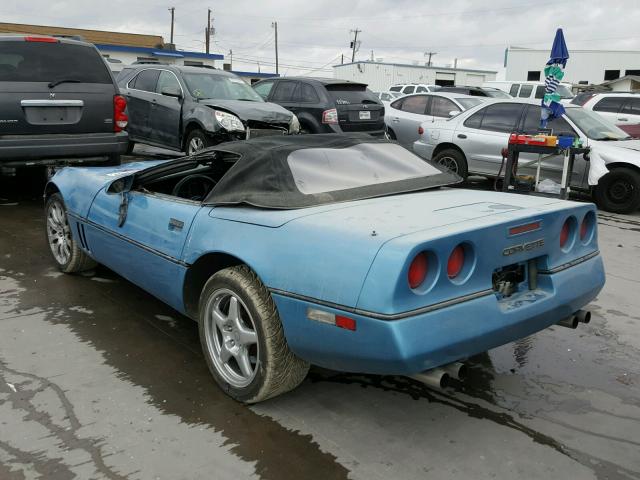 1G1YY3183J5110815 - 1988 CHEVROLET CORVETTE BLUE photo 3