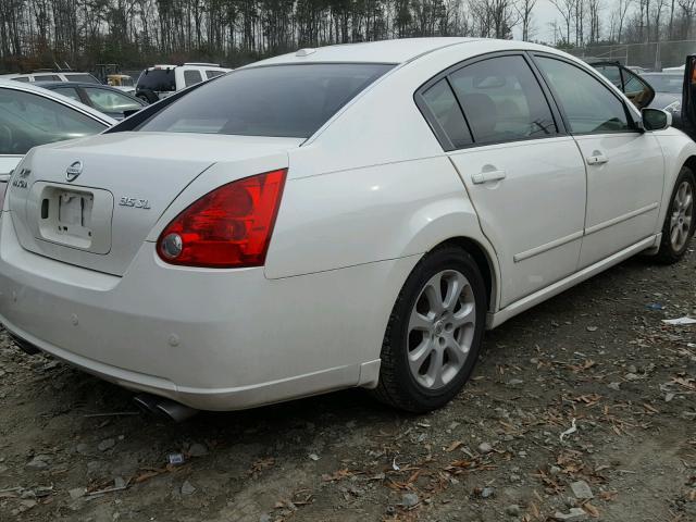 1N4BA41E48C813543 - 2008 NISSAN MAXIMA SE WHITE photo 4