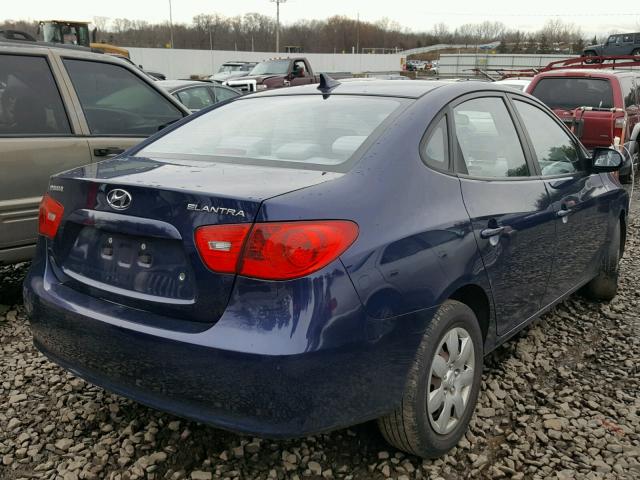 KMHDU46D59U682060 - 2009 HYUNDAI ELANTRA GL BLUE photo 4