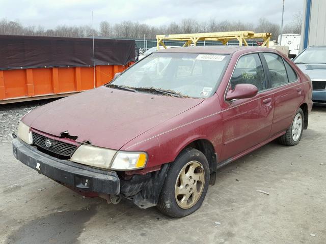 1N4AB41D2WC714037 - 1998 NISSAN SENTRA E MAROON photo 2