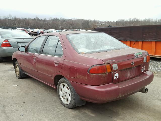 1N4AB41D2WC714037 - 1998 NISSAN SENTRA E MAROON photo 3