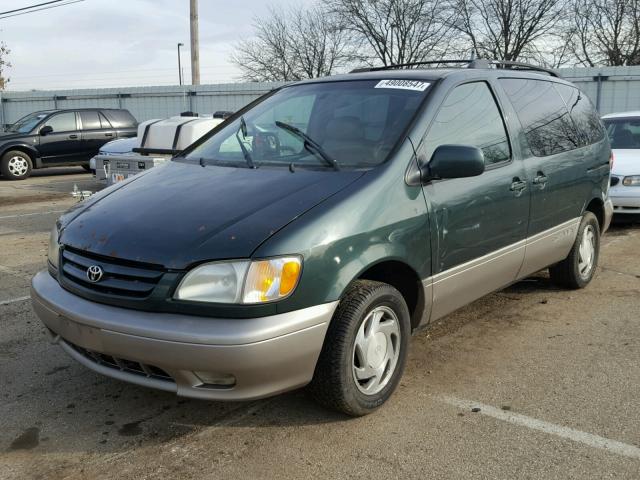 4T3ZF13C32U439256 - 2002 TOYOTA SIENNA LE GREEN photo 2