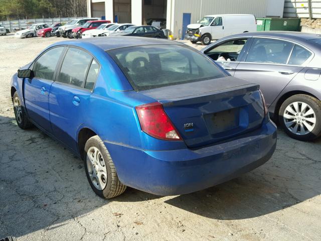 1G8AJ52FX4Z130699 - 2004 SATURN ION LEVEL BLUE photo 3