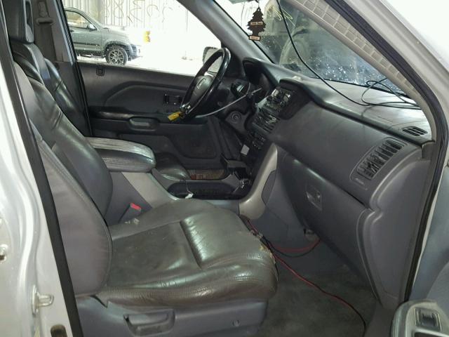 2HKYF18543H569688 - 2003 HONDA PILOT EXL SILVER photo 5