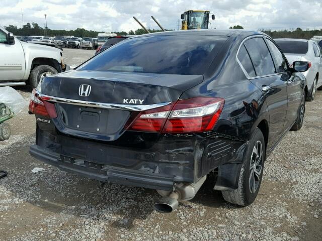 1HGCR2F38GA222386 - 2016 HONDA ACCORD LX BLACK photo 4