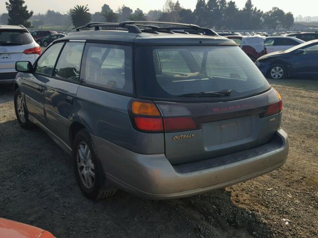 4S3BH6753Y6663125 - 2000 SUBARU LEGACY OUT GREEN photo 3