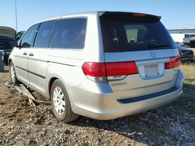 5FNRL382X8B106782 - 2008 HONDA ODYSSEY LX SILVER photo 3