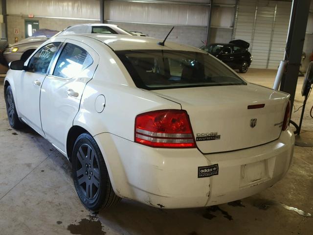 1B3CC4FB5AN174673 - 2010 DODGE AVENGER SX WHITE photo 3