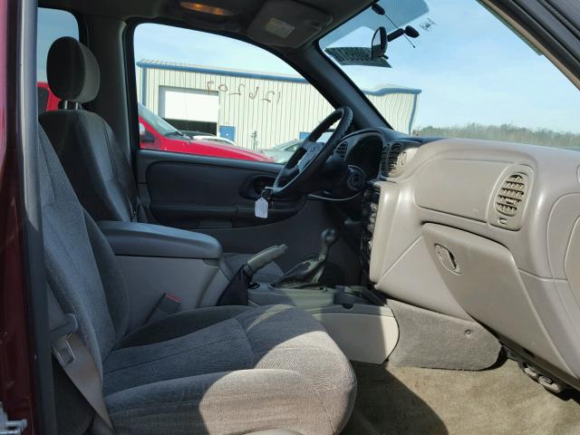 1GNDS13S942330560 - 2004 CHEVROLET TRAILBLAZE MAROON photo 5