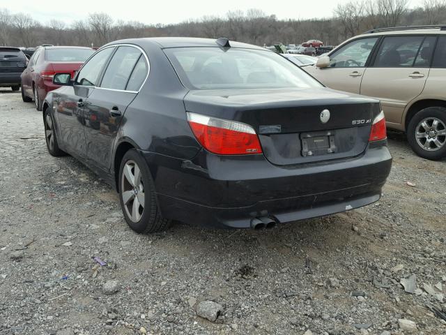 WBANF73536CG67012 - 2006 BMW 530 XI BLACK photo 3