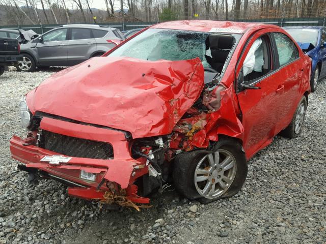 1G1JC5SH7D4176496 - 2013 CHEVROLET SONIC LT RED photo 2