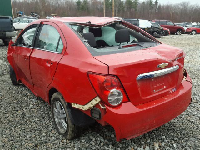 1G1JC5SH7D4176496 - 2013 CHEVROLET SONIC LT RED photo 3