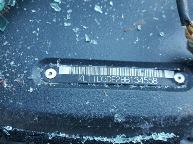 KL1TD5DE2BB134558 - 2011 CHEVROLET AVEO LS SILVER photo 10