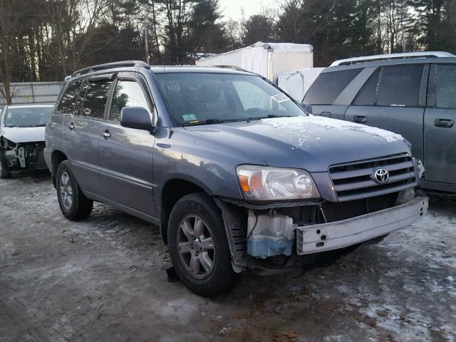 JTEHD21A840032349 - 2004 TOYOTA HIGHLANDER BLUE photo 1