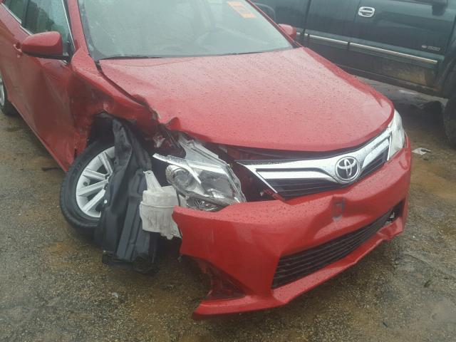 4T1BF1FK6CU617272 - 2012 TOYOTA CAMRY BASE RED photo 9