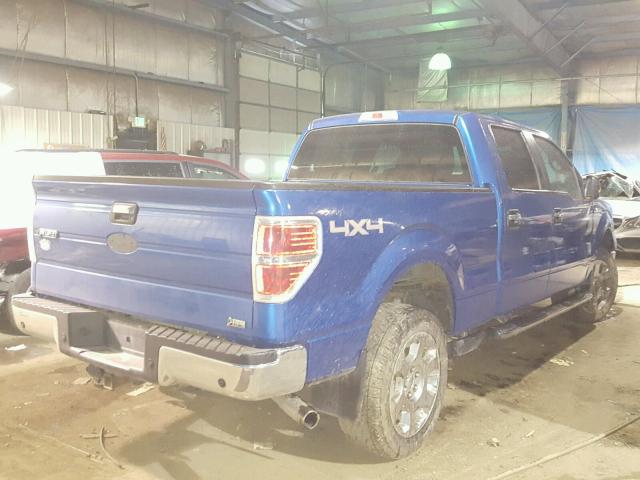 1FTFW1EV1AFB07527 - 2010 FORD F150 SUPER BLUE photo 4