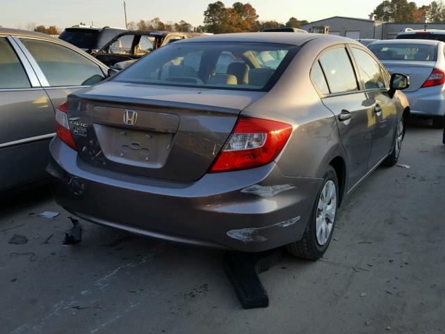 19XFB2F58CE043550 - 2012 HONDA CIVIC LX CHARCOAL photo 4