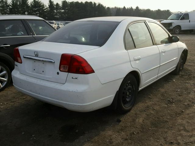 2HGES155X2H589522 - 2002 HONDA CIVIC LX WHITE photo 4