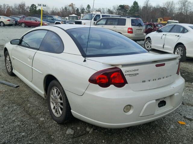 4B3AG52H43E124215 - 2003 DODGE STRATUS R/ WHITE photo 3