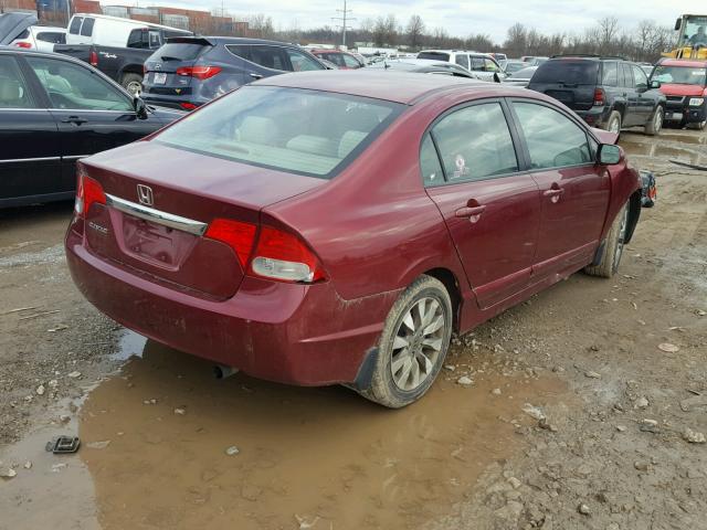 2HGFA16859H354441 - 2009 HONDA CIVIC EX MAROON photo 6