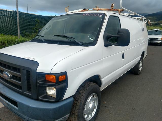 1FTNE24W19DA88922 - 2009 FORD ECONOLINE WHITE photo 2