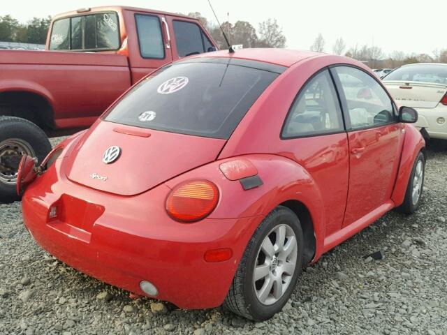 3VWED21C31M477807 - 2001 VOLKSWAGEN NEW BEETLE RED photo 4