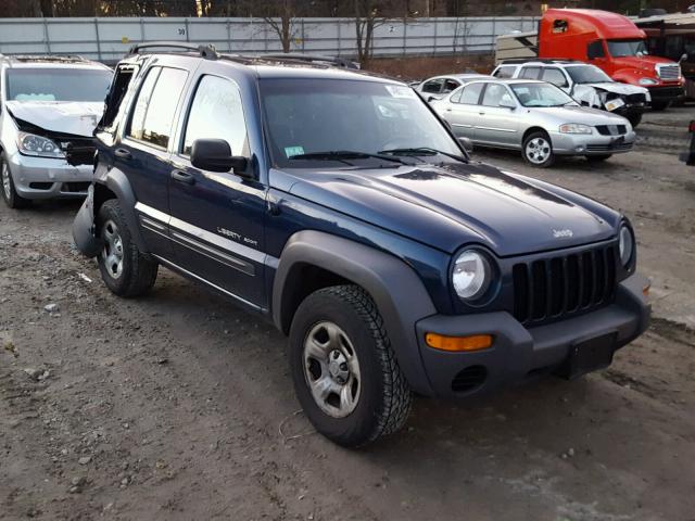 1J4GL48K43W706371 - 2003 JEEP LIBERTY SP BLUE photo 1