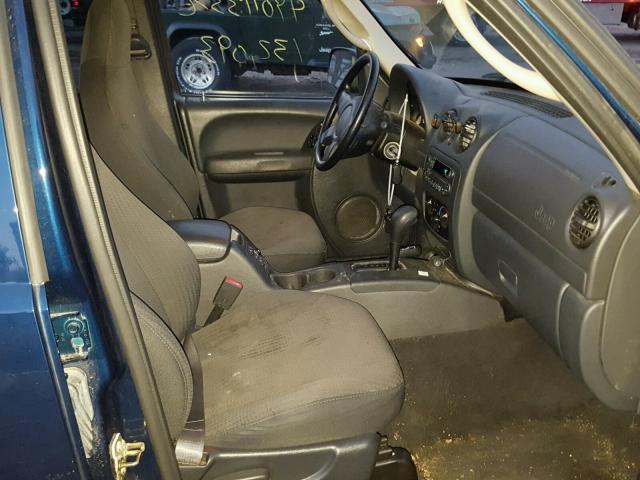 1J4GL48K43W706371 - 2003 JEEP LIBERTY SP BLUE photo 5