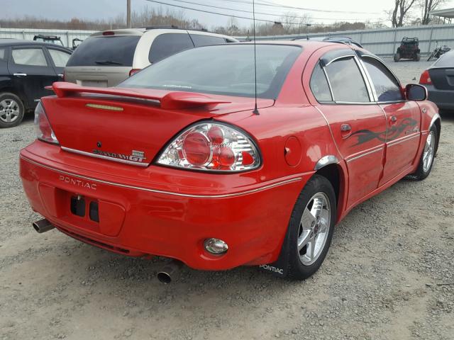 1G2NW52E11C185626 - 2001 PONTIAC GRAND AM G RED photo 4