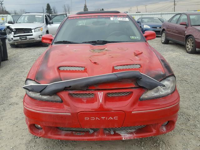 1G2NW52E11C185626 - 2001 PONTIAC GRAND AM G RED photo 9