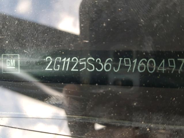 2G1125S36J9160497 - 2018 CHEVROLET IMPALA PRE შავი ფოტო 10