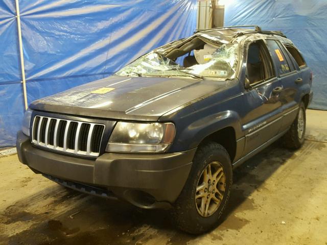 1J4GW48S74C155993 - 2004 JEEP GRAND CHER BLUE photo 2